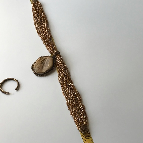VTG DESIGNER STEPHEN DWECK JASPER 1993 NECKLACE & EARRINGS